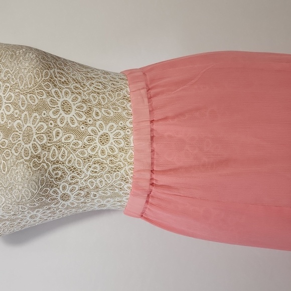 New York City Design Co Skirt Pink Lined Pleat Elastic Waist Chiffon SZ 5X Flowy - Picture 2 of 12